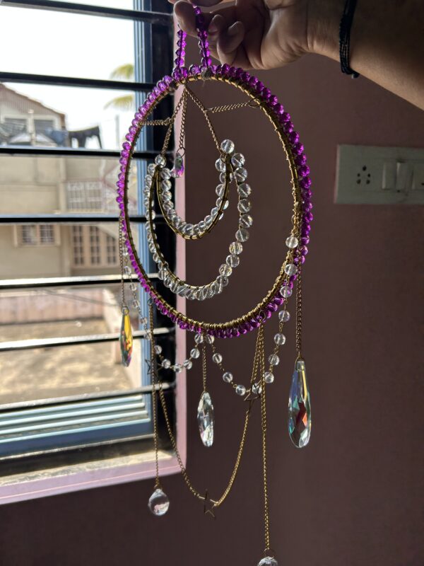 Mystic Moonlight Crystal Hanger  Celestial Cascade Sun Catcher