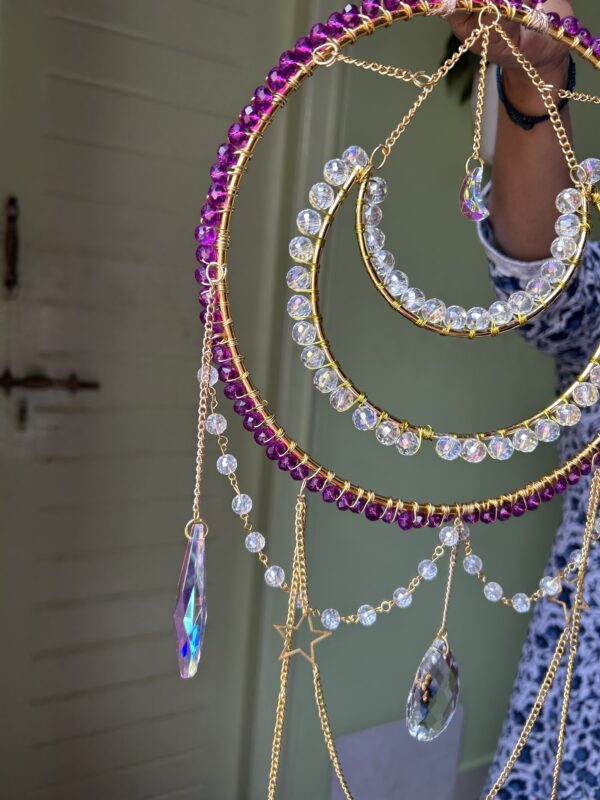 Mystic Moonlight Crystal Hanger  Celestial Cascade Sun Catcher - Image 3