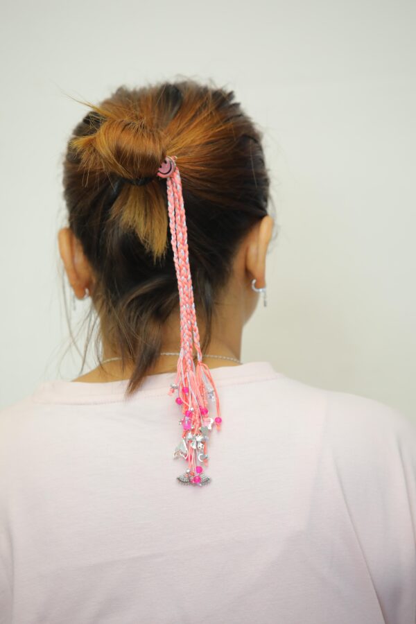 Pink Pop Mini Braid Hair tie - Image 3