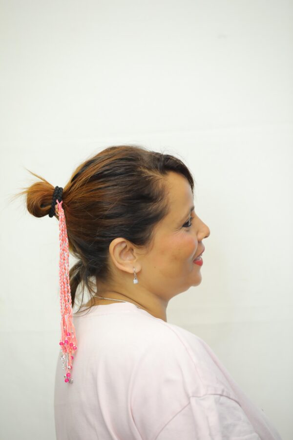 Pink Pop Mini Braid Hair tie - Image 4